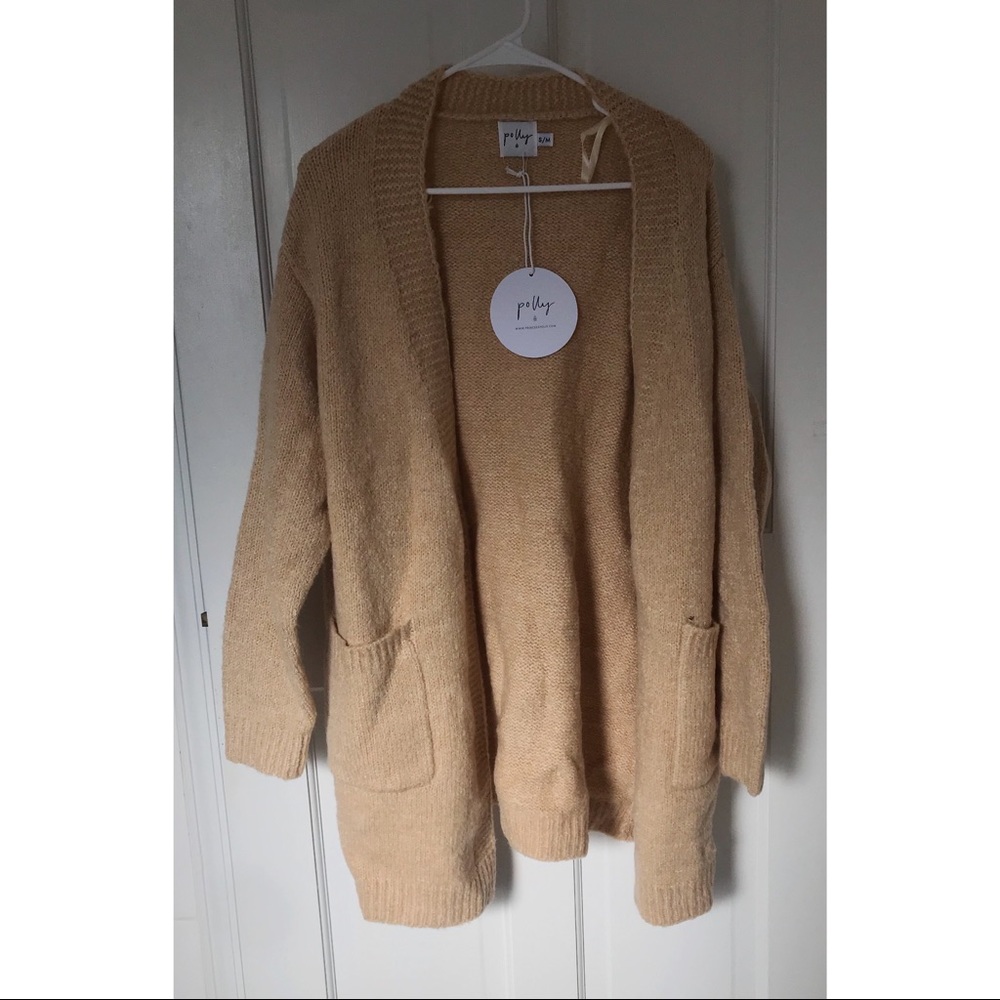 princess polly oversized beige cardigan
